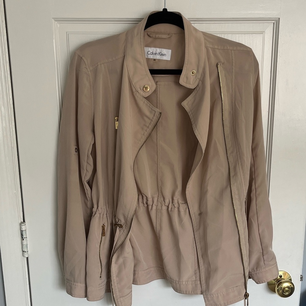 Calvin Klein Women's Light Taupe Utility Jacket
